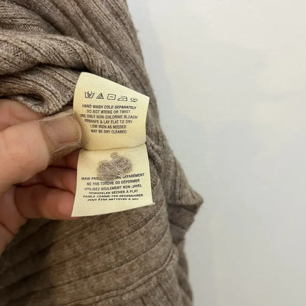 Moth‎ By Anthropologie Cowl Neck Ribbed Sweater size XS Brown/tan - Picture 8 of 11